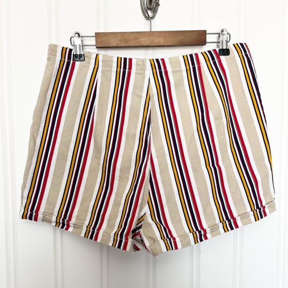 Urban Outfitters Striped Primary Button Fly Shorts- 12 - Picture 3 of 4